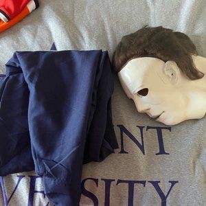 Michael Myers mask and jumpsuit